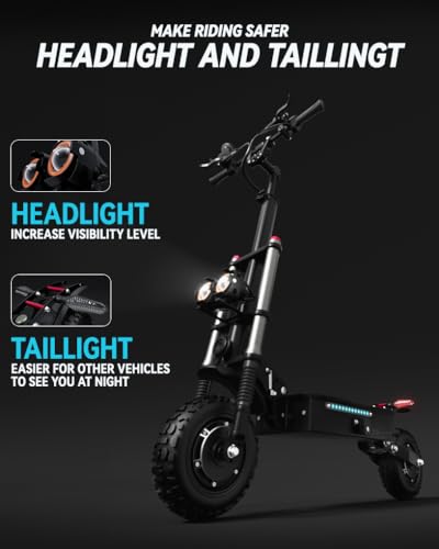 COFANSON Adults Electric Scooter 60V5600W Dual Motor 50MPH 50Miles Range Black