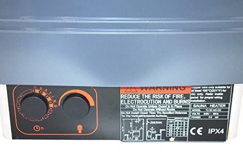 TURKU Residential 240V 6KW Wet & Dry Sauna Stove with External Digital Controller