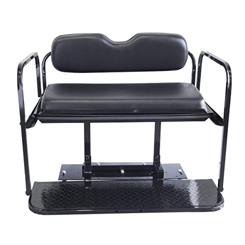 Buggies Unlimited Club Car Precedent Golf Cart Rear Flip Seat Kit Black