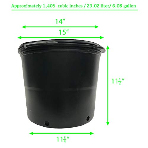 Viagrow Nursery Pots #7 Series Pallet 6.06 Gal Black (1,440 per pallet)
