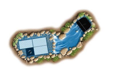Aquascape DIY Backyard Waterfall Kit Black