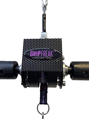 GRIP FREAK Thick Grip Wrist Roller with Dumbbell Hook