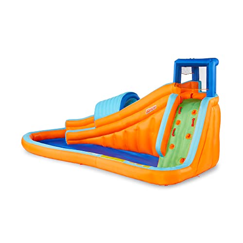 BANZAI Surf Rider Inflatable Water Park with Waterslide, Pool, and Sprinklers Multicolor