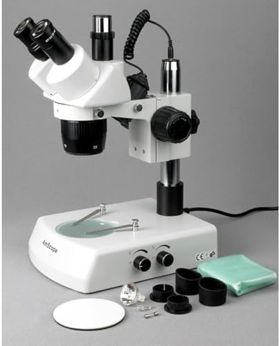 AmScope Trinocular Stereo Microscope 10X-60X White