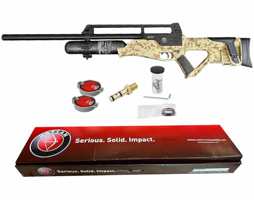 Wearable4U Hatsan Blitz Limited Edition PCP Air Rifle Bundle .30 Cal Digital Tan Camo with Pellets & Targets