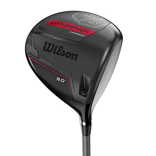 Wilson Dynapower Men's Carbon Driver - Left Hand, Stiff, 9 Black/Red