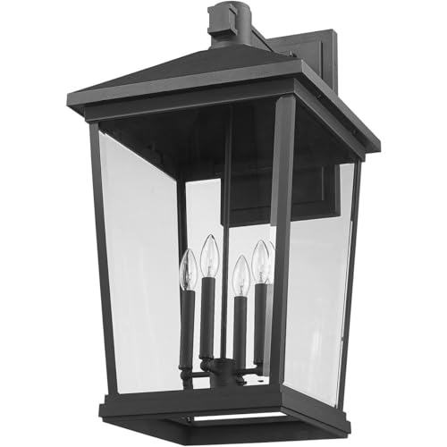 Z-Lite 4 Light Outdoor Wall Sconce Black