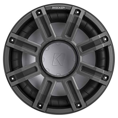 KICKER MWF 12-Inch Premium Marine Subwoofer & 51KXMA15001 Marine Amp Bundle