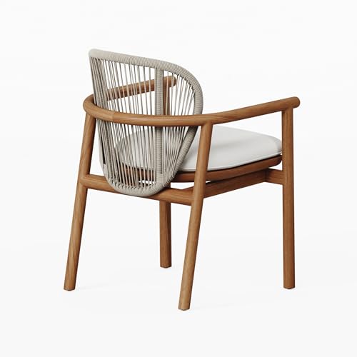 WholesaleTeak Grade-A Teak Wood Luxurious Solo Fensee Arm Chairs Set of 4 Teak