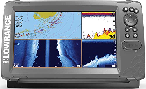 Lowrance 9-Inch Fish Finder with TripleShot Transducer and US Inland Lake Maps Gray
