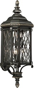 Minka Lavery Outdoor Wall Light Bexley Manor 6-Light Lantern Black/Gold