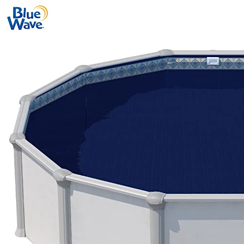 Blue Wave Heavy Gauge Mangalore Mosaic Oval Unibead Pool Liner 18x33 FT Blue