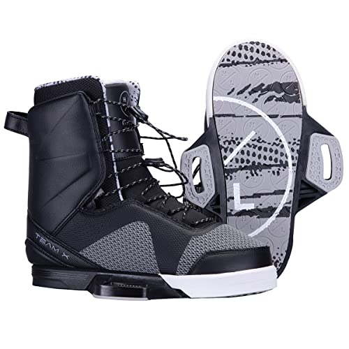 Hyperlite Team X Mens Wakeboard Bindings Black/Grey (7-8)