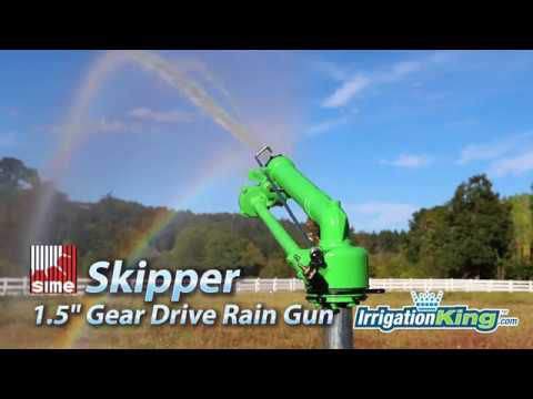 JF World Sime Skipper 1-1/2 Inch Turbine Sprinkler w/Nozzles Green