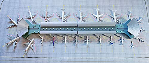 Daron Gemini Jets Airport Terminal 1:400 Double Rotunda 22 Gates Multicolour
