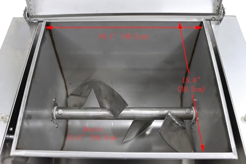 HayWHNKN Electric Meat Mixer 50L Stainless Steel Commercial Stuffing Machine Silver