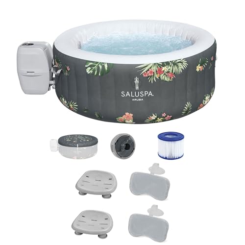 Bestway SaluSpa Aruba AirJet Inflatable Hot Tub Set Gray