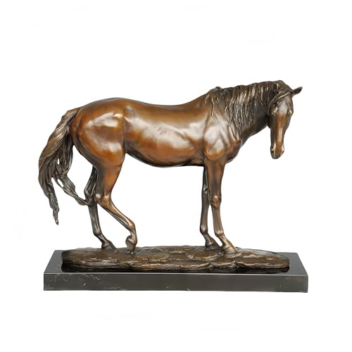 FENGSHUI-CAISHEN Pure Copper Horse Statue Brown
