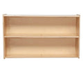 Contender 2 Shelf Bookcase & Storage Unit Natural Finish Gold