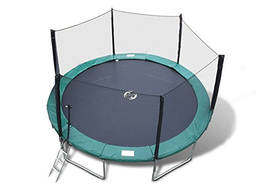 Galactic Xtreme Round Trampoline 14 FT with Net Enclosure Green and Black