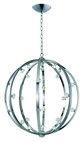 Maxim Equinox Pendant Light 28 Lights Polished Nickel Finish Silver