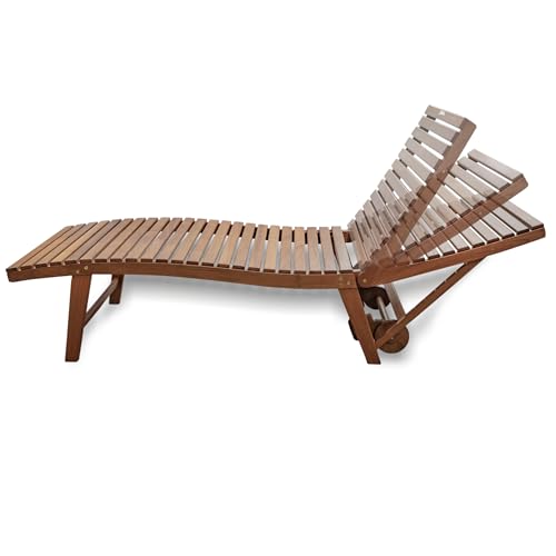Whitecap Teak Pool Lounge Chair Brown