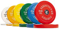 BalanceFrom Olympic Bumper Plate Weight Set Colored