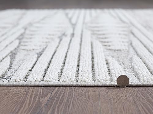 NEW HOME Prestige Modern Scandinavia Textured Area Rug Natural