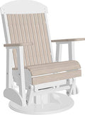 LuxCraft Classic Outdoor Swivel Glider Chair Birch & White