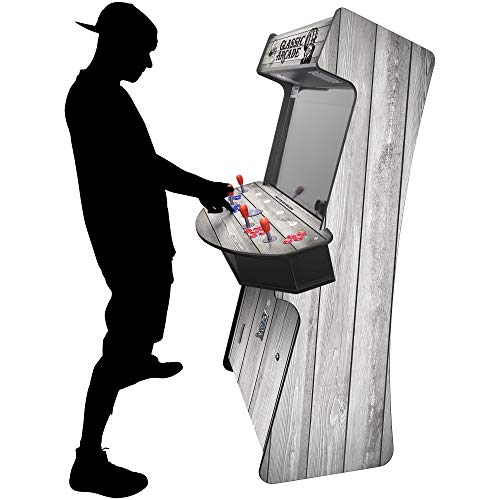 Creative Outdoor Distributor Full Size Arcade Machine 4 Player 3500 Games 32" LCD Woodgrain Light Gray