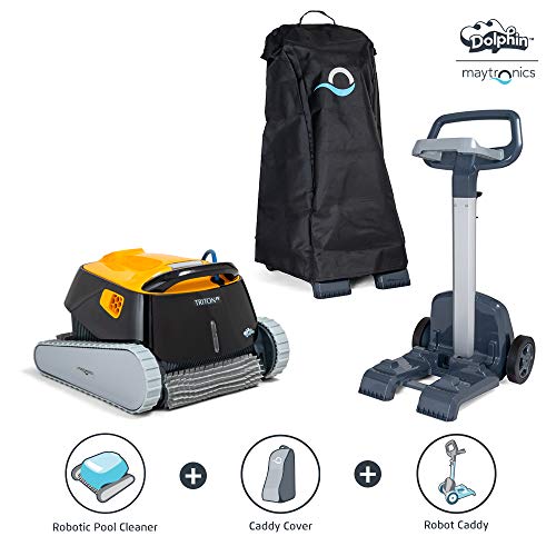 Dolphin Robotic Pool Vacuum Cleaner with Caddy Cover