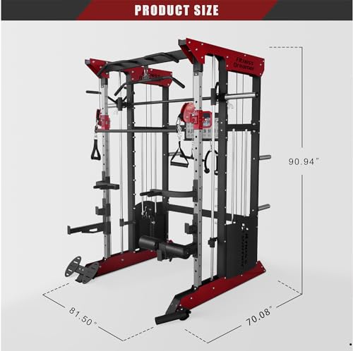 Fitness Dreamer Home Gym Smith Machine Red