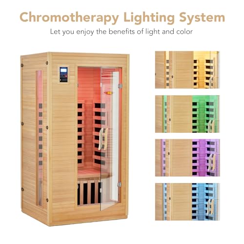 GarveeLife Infrared Sauna 1-2 Person Low EMF Wooden