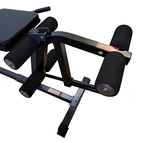 TDS Heavy Duty Leg Curl Extension Machine Gray Frame and Black Pads
