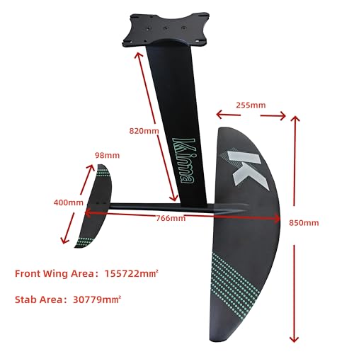 Rayleap Surfing Hydrofoil Portable Aluminum Carbon Hydrofoil Jet Runway Flight Black