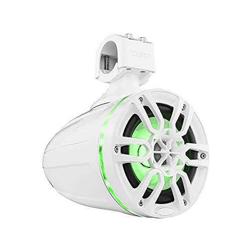 DS18 Hydro 6.5" Marine Towers with RGB LED Lights White
