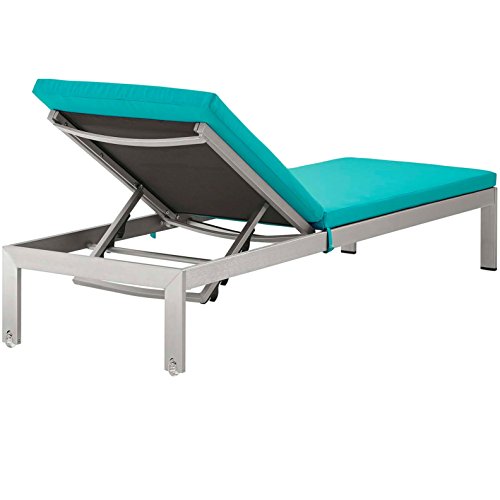 America Luxury - Outdoor Modern Contemporary Urban Patio Balcony Chaise Lounge Chair Set of 6 Blue