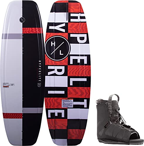 Hyperlite Motive Mens Wakeboard 134 W/Frequency Bindings Black/Red