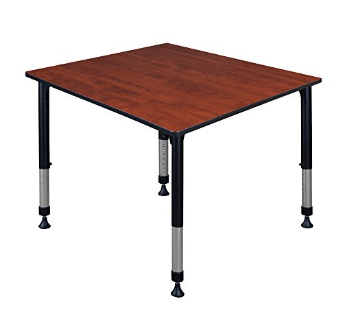 Regency Kee 48" Square Height Adjustable Classroom Table Cherry