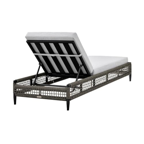 Armen Living Felicia Outdoor Chaise Lounge Standard Black