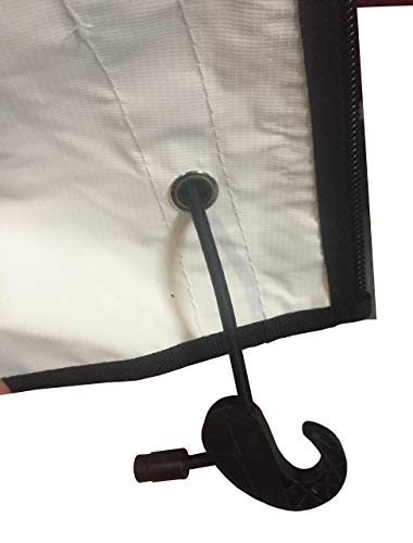 DOORWORKS GOLF CART ENCLOSURES Golf Cart Cover - Black Utility Box/Rear Seat