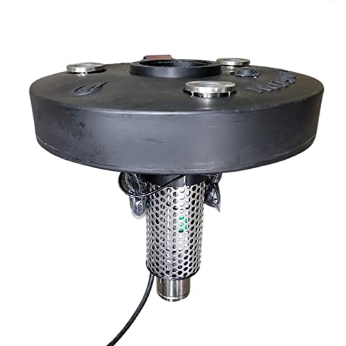 Hydro-Torque Series Floating Fountain with 5 Spray Patterns Black