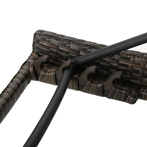 Unknown Outdoor Wicker Chaise Lounge Chair Set of 4 Brown