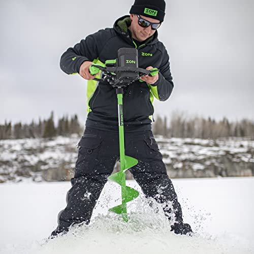 ION ICE FISHING Alpha 8-Inch Gen 3 40V Lithium-ion Electric Ice Auger Green/Black