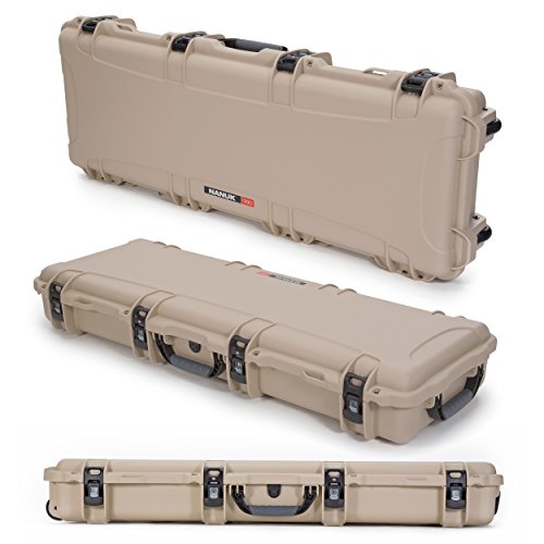 Plasticase Nanuk 990 Waterproof Professional Gun Hard Case with Foam Insert and Wheels Tan