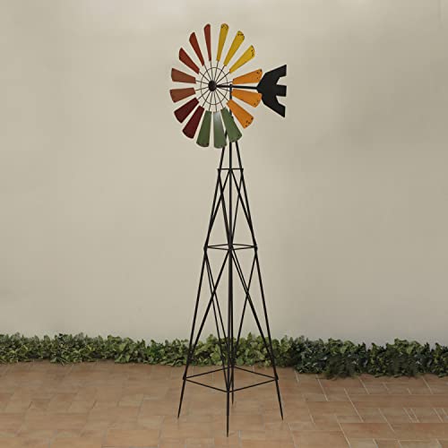 Gerson International 91.73 in Metal Garden Windmill
