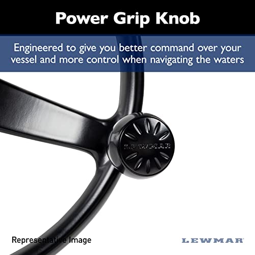 Lewmar Power Grip Boat Steering Wheel 13.5" Black