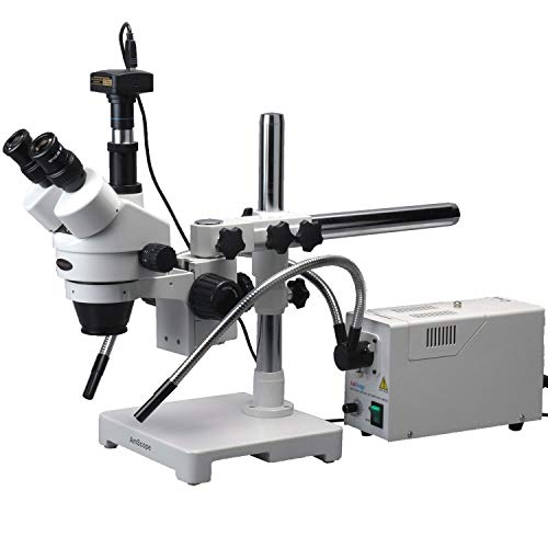 AmScope Digital Trinocular Stereo Zoom Microscope 3.5X-90X Magnification