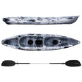 Towallmark Tandem Fishing Angler Kayak 12.4Ft 660lbs Capacity White Black