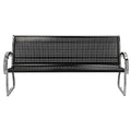 Commercial Zone 4 Black Bench with Stainless Sides